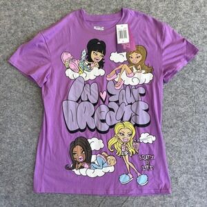Bratz Shirt Womens Medium Purple Iris Orchid In Your Dreams Graphic Tee New READ